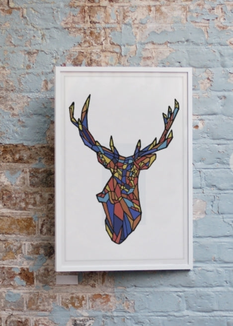 A4 Carria/Fia fireann - (colourful) Stag