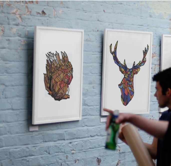 A4 Carria/Fia fireann - (colourful) Stag